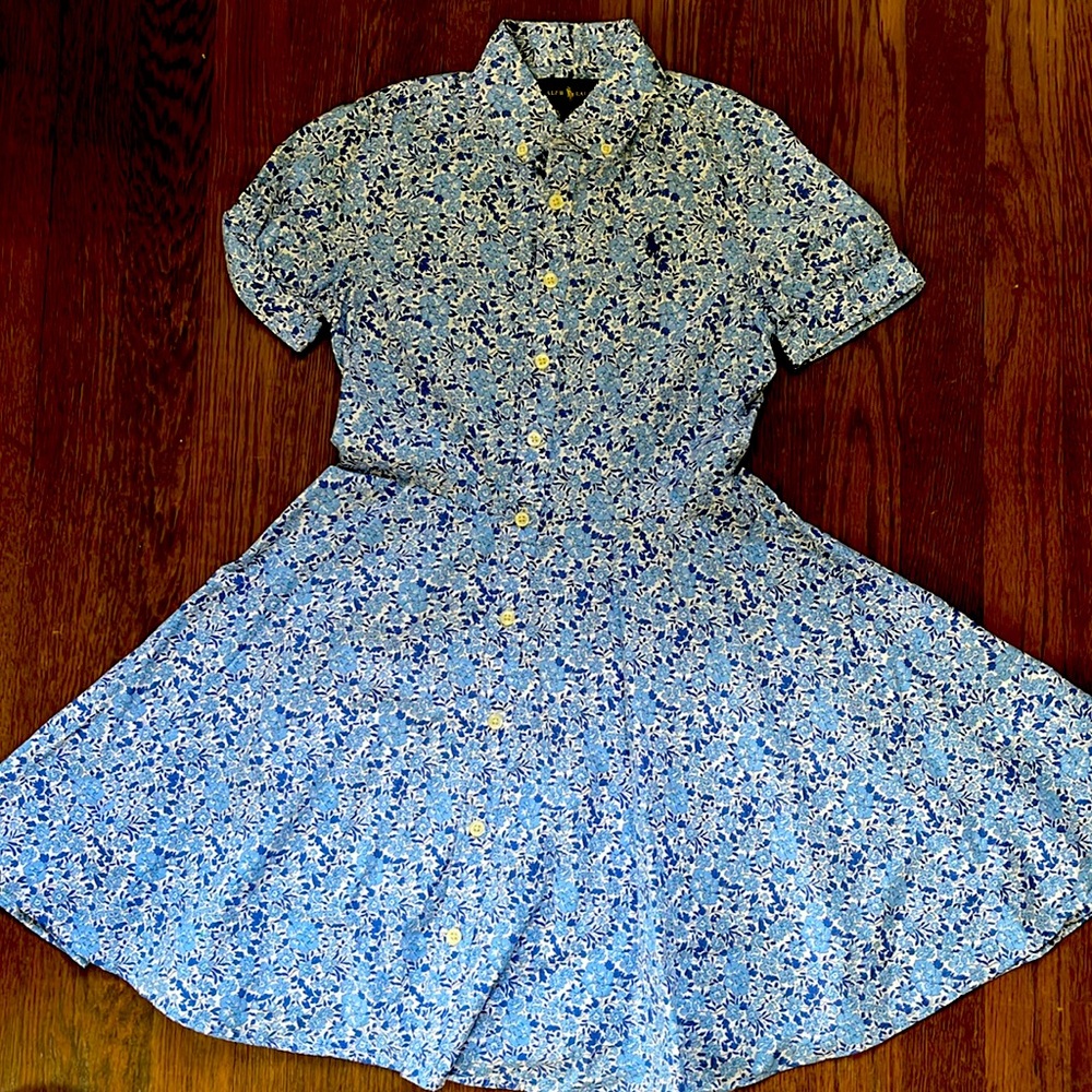 Ralph Lauren blue flower dress